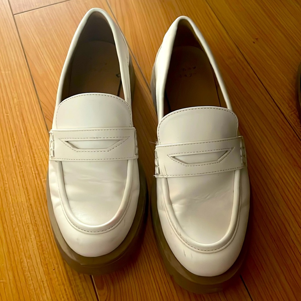 Women’s beautiful white loafer